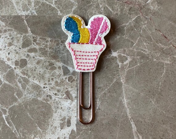 Mouse Snowcone Clip/Planner Clip/Bookmark. Snow Cone Planner Clip. Mouse Planner Clip