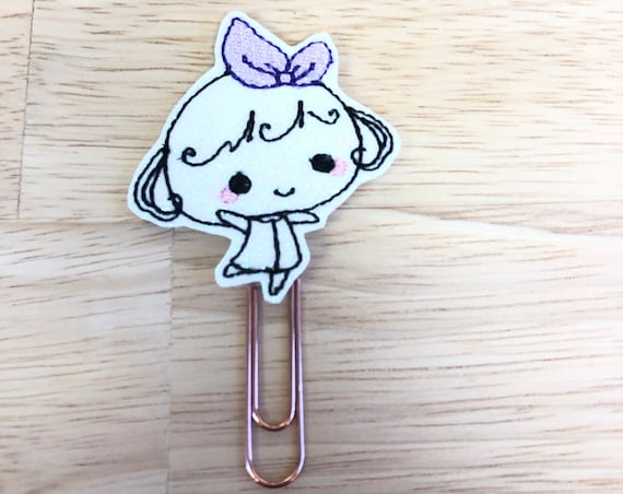 Glitter Vinyl Happy Lolly Girl Planner Clip/Planner Clip/Bookmark. Lolly Planner Clip. Girl Planner Clip.