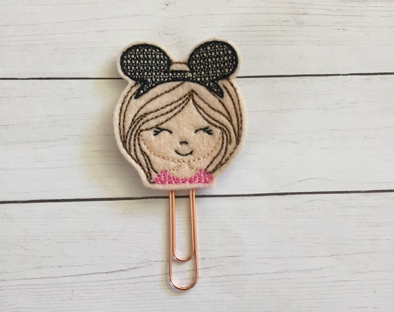 Girl With Mouse Ears Planner Clip/Planner Clip/Bookmark. Disney Girl Planner Clip. Mouse Ear Planner Clip. Girl Planner Clip