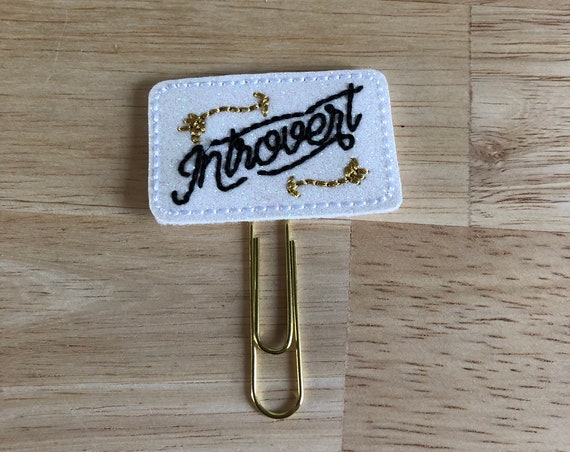 Introvert Planner Clip/Planner Clip/Bookmark. Socially Awkward Planner Clip. Snarky Planner Clip. Word Planner Clip