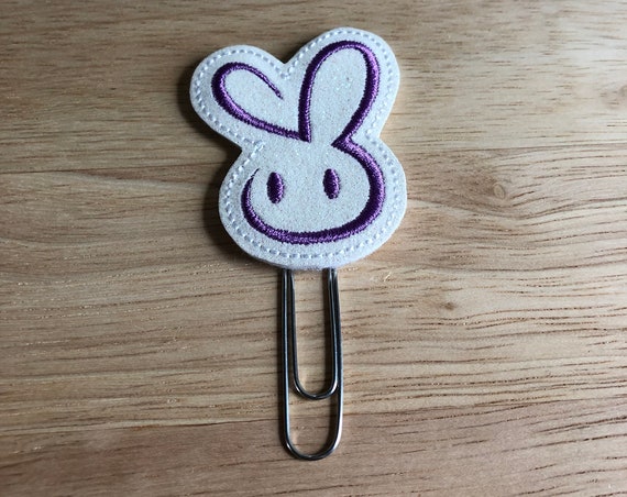 Glitter Vinyl Purple Bunny Planner Clip. Easter Planner Clip. Bunny Planner Clip. Happy Easter Planner Clip. Spring Planner Clip.