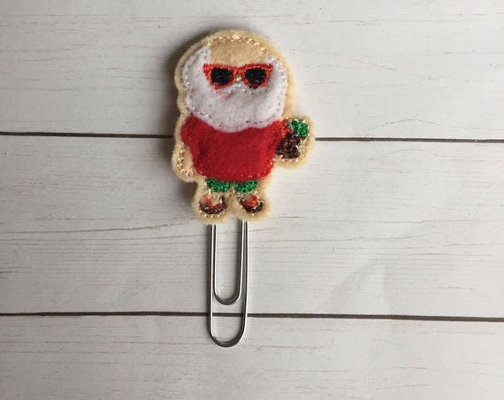 Tropical Santa planner Clip/Planner Clip/Bookmark. Santa Planner Clip. Tropical Planner Clip. Christmas Planner Clip. Tropical Christmas