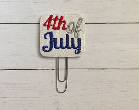 Fourth Of July Planner Clip/Planner Clip/Bookmark. Patriotic Planner Clip. 4th of July Clip. Glitter Planner Clip. Easter Planner