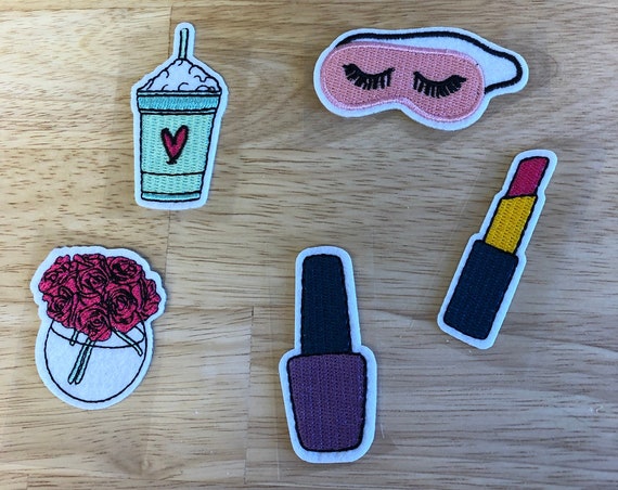 Girlie Girl Planner Patches. Girl Planner Clips. Planner Patches. Girl Planner Stickers. Lipstick Planner Stickers. Coffee Planner Stickers
