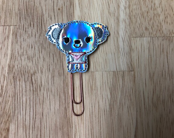 Holo Valentine Koala planner Clip/Planner Clip/Bookmark. Holographic Planner. Koala Planner Clip. Valentine Planner Clip