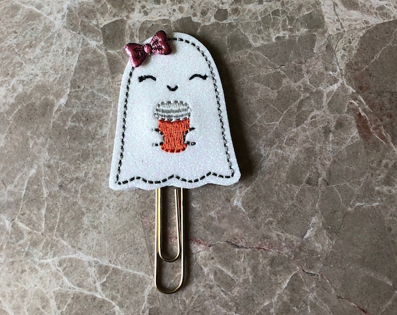 Ghost With Coffee Clip/Planner Clip/Bookmark. Coffee Planner Clip. Ghost Planner Clip. Halloween Planner Clip. Fall Planner