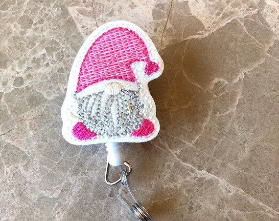 Valentine Gnome Badge Reel/ Badge Reel/Nurse Badge Reel. Valentine badge reel