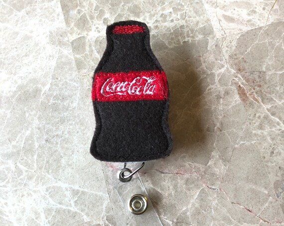 Soda Bottle Badge Reel/ Badge Reel/Nurse Badge Reel. Drink Badge Reel. Soda Badge Reel.