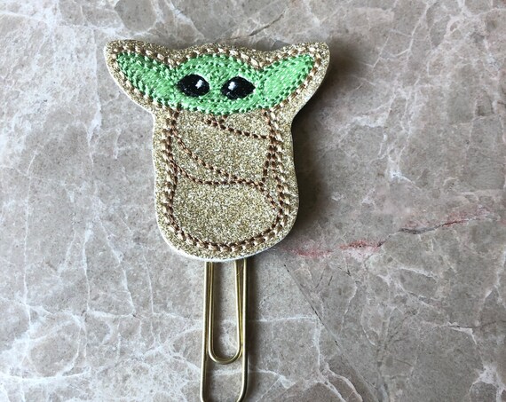 Baby Yoda Planner Clip/Bookmark. Star Wars planner clip. Character Planner Clip. Star PLanner Clip. Movie Planner Clip.