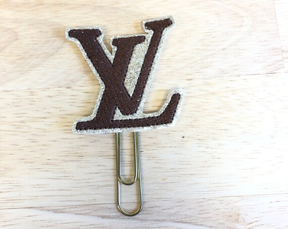 LV Logo Clip/Planner Clip/Bookmark. Logo Planner Clip. Designer Planner Clip. LV Planner Clip
