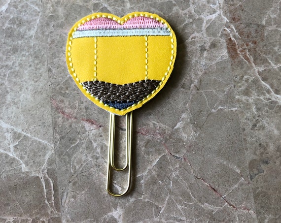 Pencil Heart Planner Clip/Planner Clip/Bookmark. Pencil Planner Clip. School Planner Clip. Teacher Planner Clip. Heart Planner Clip
