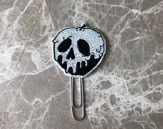Black Poison Apple Planner Clip. Halloween Planner Clip. Apple Planner Clip. Halloween Planner Clip