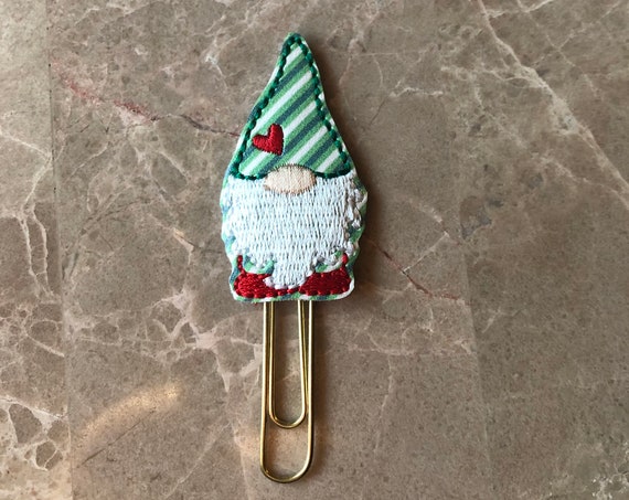 Holiday Gnome planner Clip/Planner Clip/Bookmark. Christmas Planner. Gnome Planner Clip. Christmas Planner Clip. Christmas gnome