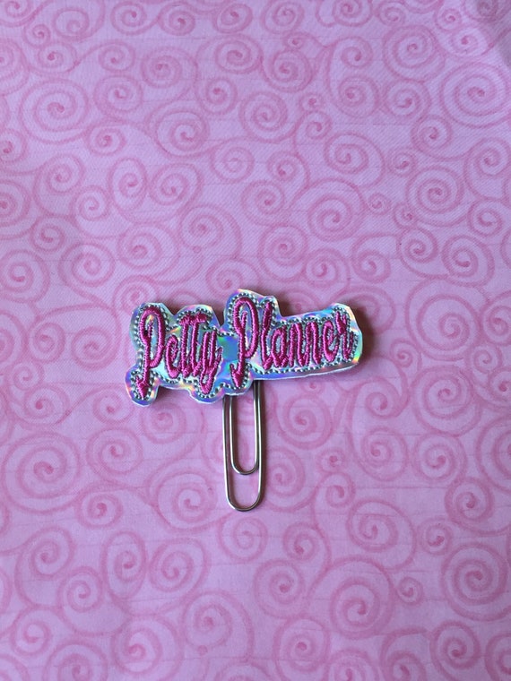 Holo Petty Planner Clip/Planner Clip/Bookmark. Holographic Planner Clip. Petty Clip. Word Planner Clip. Word Paper Clip. Girl Planner Clip