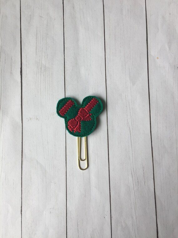 Christmas Gift Mouse Clip/Planner Clip/Bookmark. Mouse Planner Clip. Christmas planner clip. Holiday planner clip. Gift Planner Clip