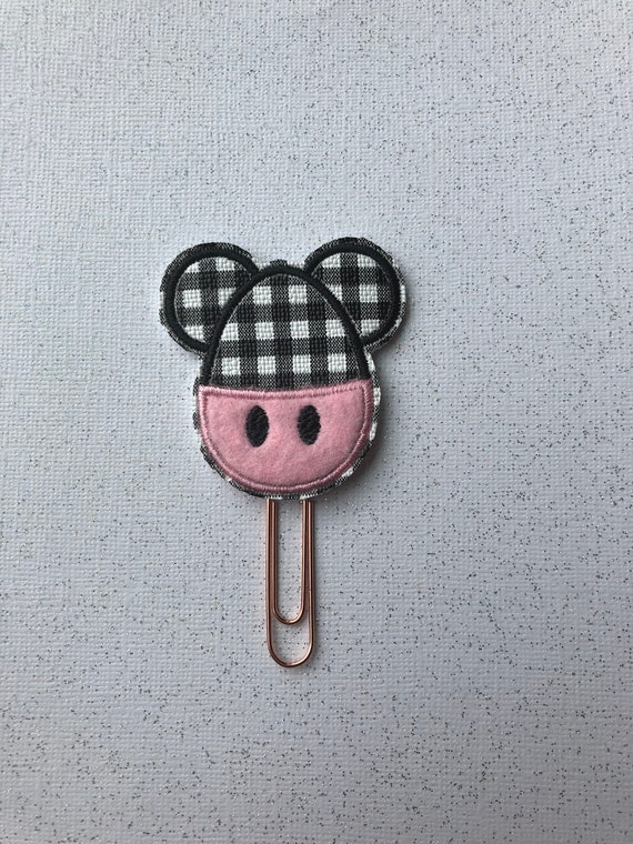 Ginham Mouse Egg Clip/Planner Clip/Bookmark. Mouse Planner Clip. Egg Planner Clip. Easter Planner Clip