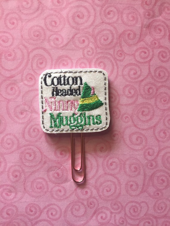 Pink Details Cotton Headed Ninny Muggins planner Clip/Planner Clip/Bookmark. Glitter Planner Clip. Elf Planner Clip. Christmas Planner Clip.