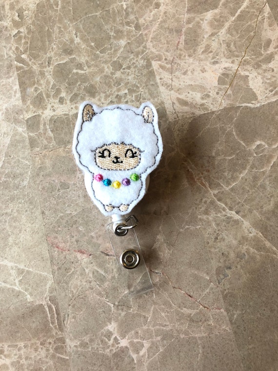 Llama Alpaca Badge Reel/ Badge Reel/Nurse Badge Reel. Llama Badge Reel. Animal Badge Reel