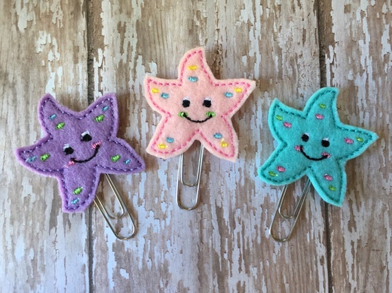 Starfish Paper Planner Clip. Summer Planner Clip. Beach Planner Clip