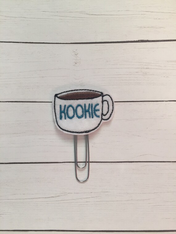 Kookie Coffee Clip/Planner Clip/Bookmark. Kookie Planner Clip. Coffee Planner Clip. Sassy Planner Clip