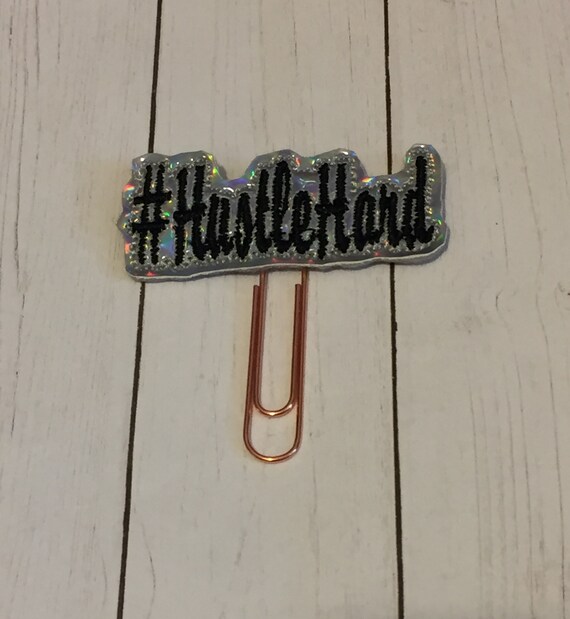 Holographic #HustleHard Planner Clip/Planner Clip/Bookmark. Hustle Planner Clip. Holo Planner Clip. Word Planner Clip. Hashtag Planner Clip