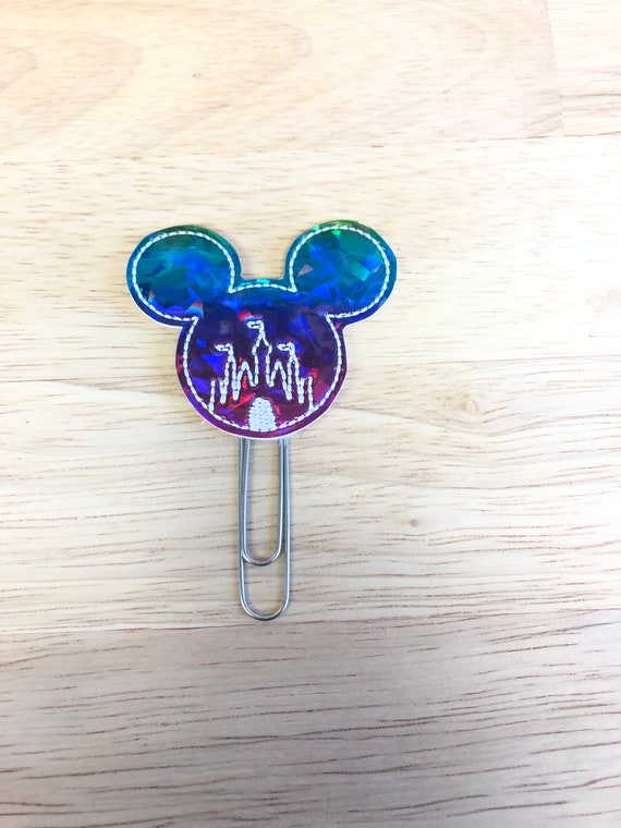Rainbow Holographic Mouse Clip/Planner Clip/Bookmark. Mouse Planner Clip. Castle Planner Clip. Glitter Planner Clip. Magical Planner Clip