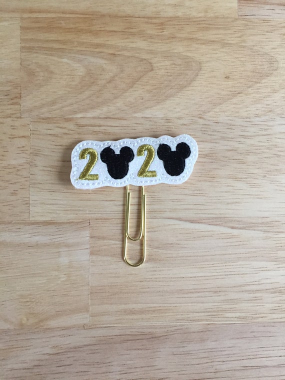 Glitter Vinyl 2020 Mouse Clip/Planner Clip/Bookmark. Mouse Planner Clip. 2020 Planner Clip. New Year Planner Clip