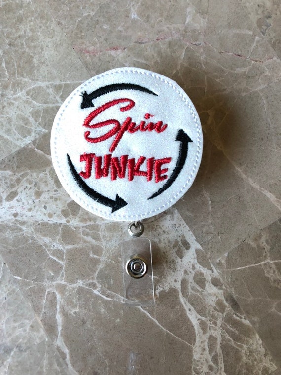 Spin Junkie Badge Reel/Fall Badge Reel/Gym Badge Reel/Spin class Badge Reel/ Badge Reel