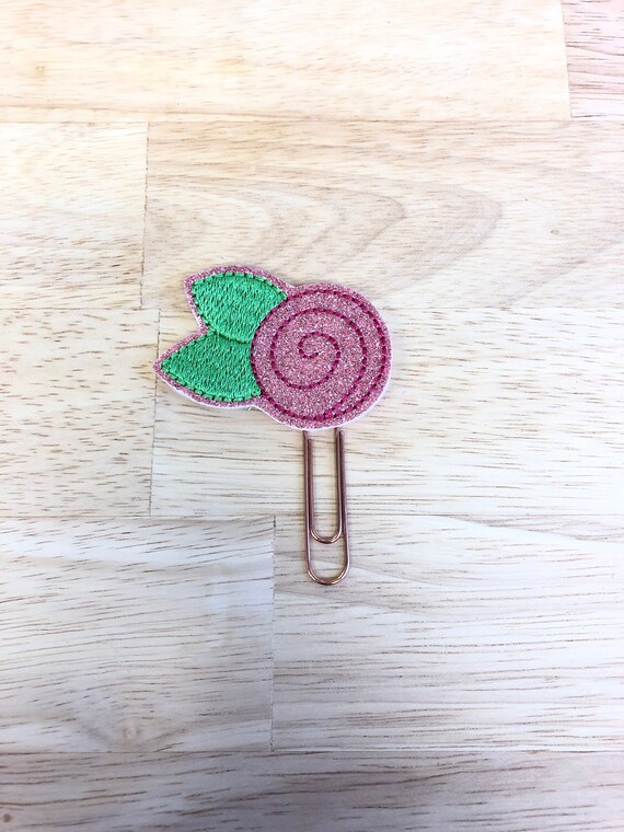 Swirl Rose planner Clip/Planner Clip/Bookmark. Flower Planner Clip. Rose Gold Planner Clip. Rose Planner Clip. Floral Planner Clip