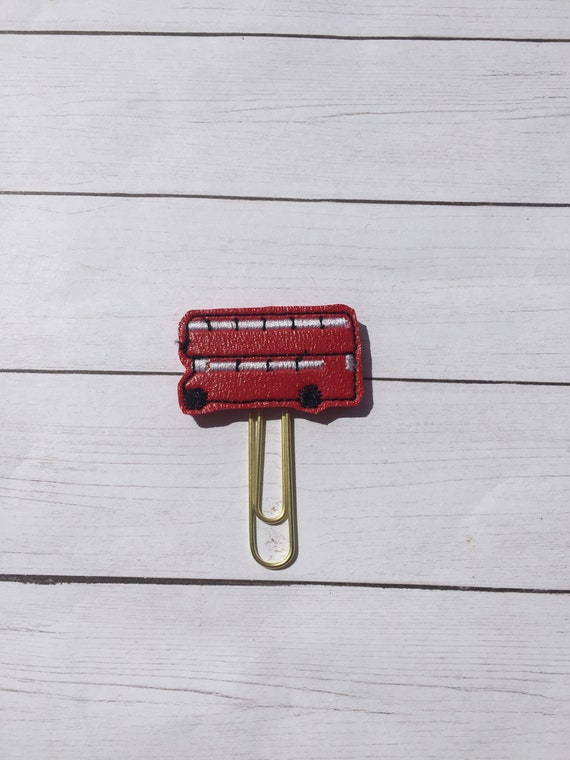 Vinyl Double Decker Bus Clip/Planner Clip/Bookmark. London Planner Clip. Bus Planner Clip. Double Decker Planner Clip