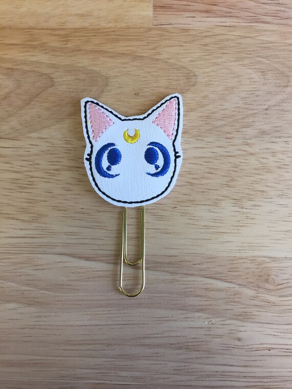Vinyl Artemis Cat Clip/Planner Clip/Bookmark. Lunacat Planner Clip. Cat Planner Clip. Moon cat planner clip. Artemis Cat Planner Clip