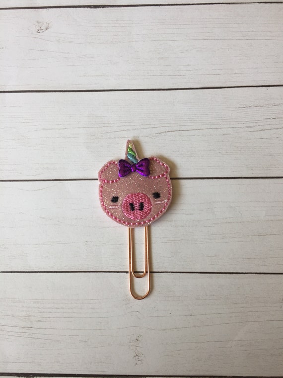Piggy Unicorn planner Clip/Planner Clip/Bookmark. Pig Planner Clip. Unicorn Planner Clip. Piggicorn Planner Clip. Animal Planner Clip