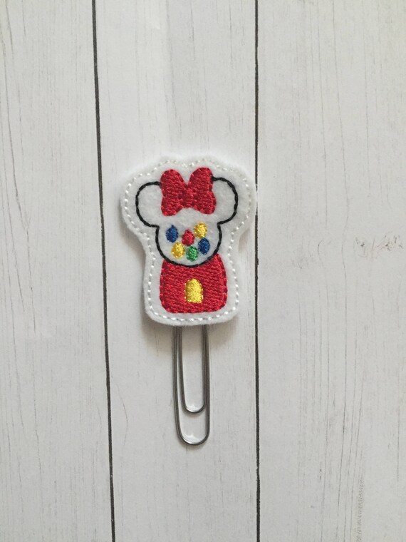 Mouse Bubble Gum Clip/Planner Clip/Bookmark. Mouse Inspired Planner Clip. Bubble Gum Planner Clip. Minnie Planner Clip
