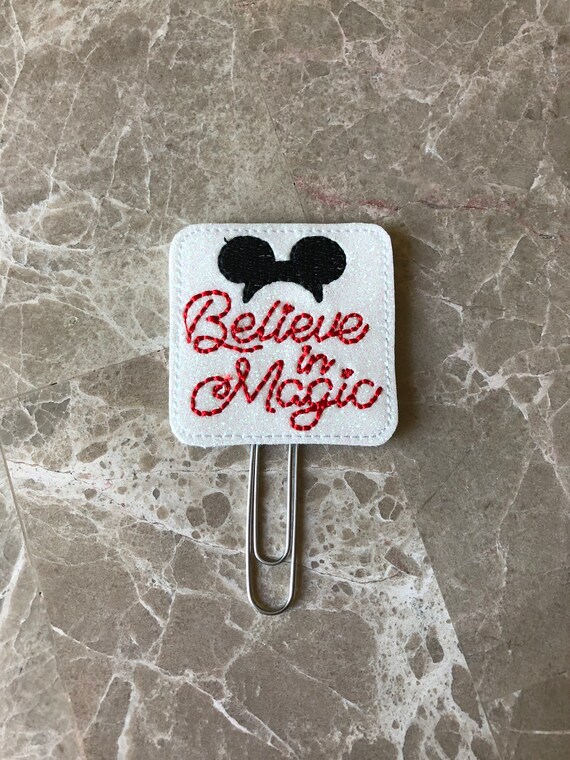 Believe In Magic Mouse Planner Clip/Planner Clip/Bookmark. Magic Planner Clip. Mouse Planner Clip. Believe Planner Clip