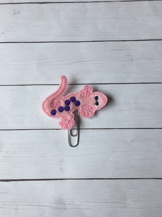 Pink Lizard Planner Clip. Lizard Planner Clip. Animal Planner Clip. Reptile Planner Clip