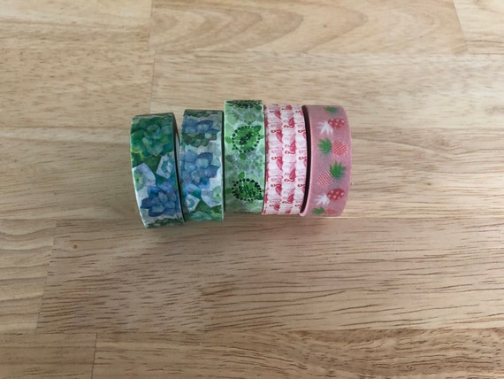 Washi Tape/Paper Tape/Decorative Tape/Packaging. Turtle Washi. Succulent Washi. Flamingo Washi. Pineapple Washi Tape. 4 Styles