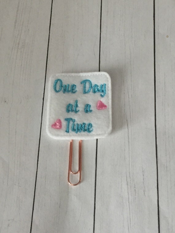 One Day At A Time Planner Clip. Word Planner Clip. Day Planner Clip