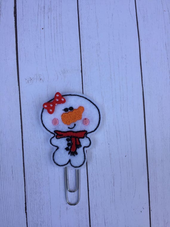 Artsy Snowman Planner Clip/Planner Clip/Bookmark. Snowman Planner Clip. Rose Gold Planner Clip. Holiday planner clip. Christmas planner clip