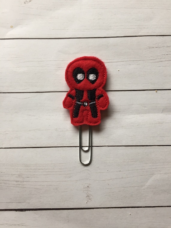 Full Body Deadpool Planner Clip/Paper Clip/Feltie Clip. Character Planner Clip. Hero Planner Clip. D Pool Planner Clip. Super Hero Clip
