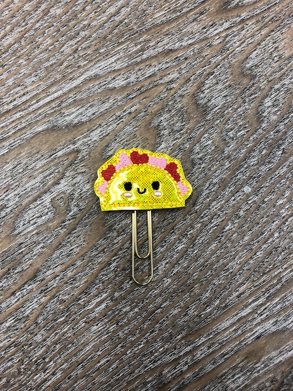Glitter Taco With Hearts Planner Clip. Taco Planner Clip. Heart Planner Clip. Food Planner Clip. Taco Tuesday. Foodie Planner Clip