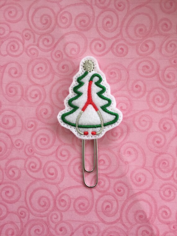 Christmas Tree Stehoscope Planner Clip. Christmas Planner Clip. Nurse Planner Clip. Doctor Planner Clip. Hospital Planner Clip.