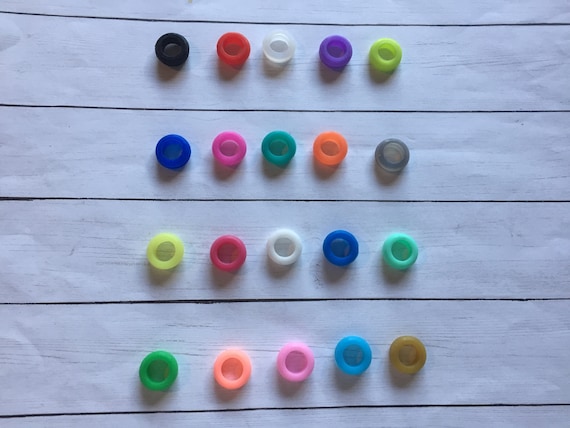 Grommets for mason jar lids/glitter dipped tumbler lid grommets/lids with grommets/grommets for straws/Multiple colors available. Grommets