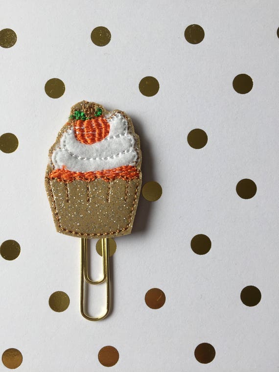 Pumpkin Cupcake planner Clip/Planner Clip/Bookmark. Pumpkin planner clip. Cupcake planner clip. Fall planner clip. Pumpkin spice clip