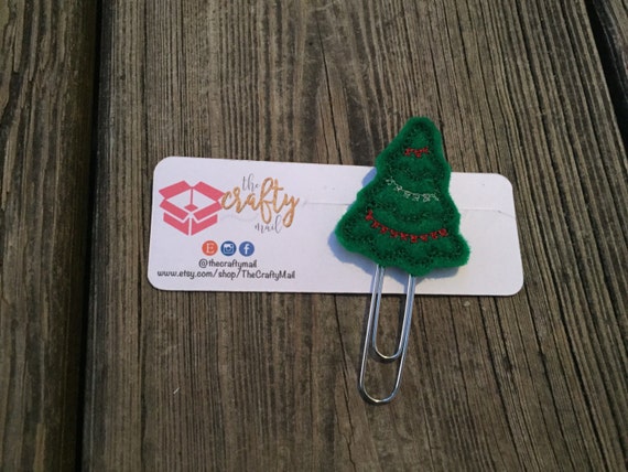 Oh Christmas Tree Planner Clip/Paper Clip/Feltie Clip. Christmas planner clips