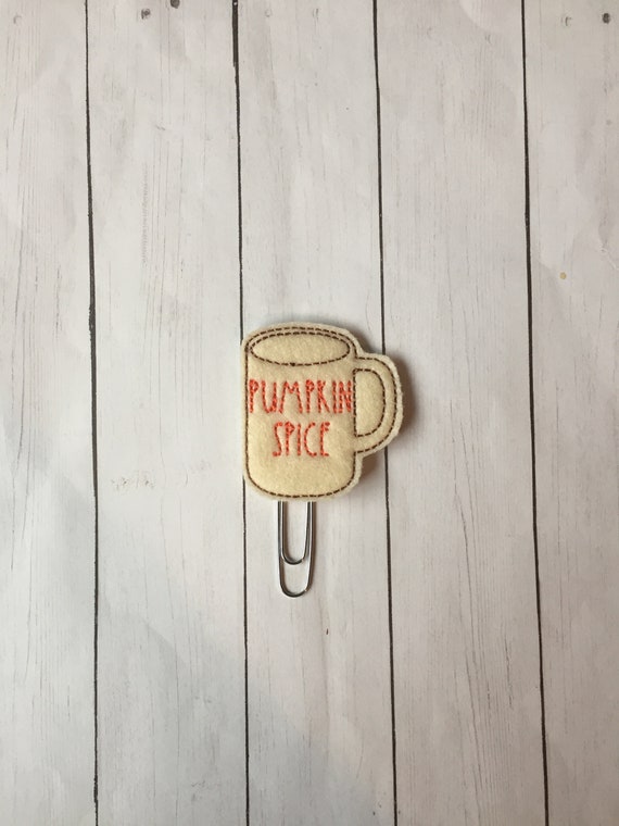 Pumpkin Spice Coffee Cup Planner Clip. Coffee Mug Planner Clip. Rae Dunn Planner Clip. Pumpkin Spice Planner Clip. Fall Planner Clip. PSL