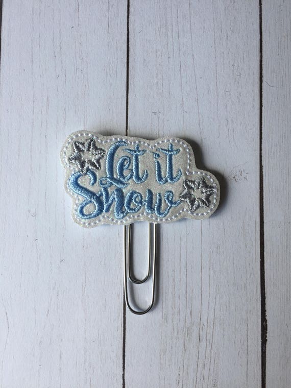 Let It Snow Glitter planner Clip/Planner Clip/Bookmark. Glitter Planner Clip. Winter Planner Clip. Snow Planner Clip. Holiday Planner Clip