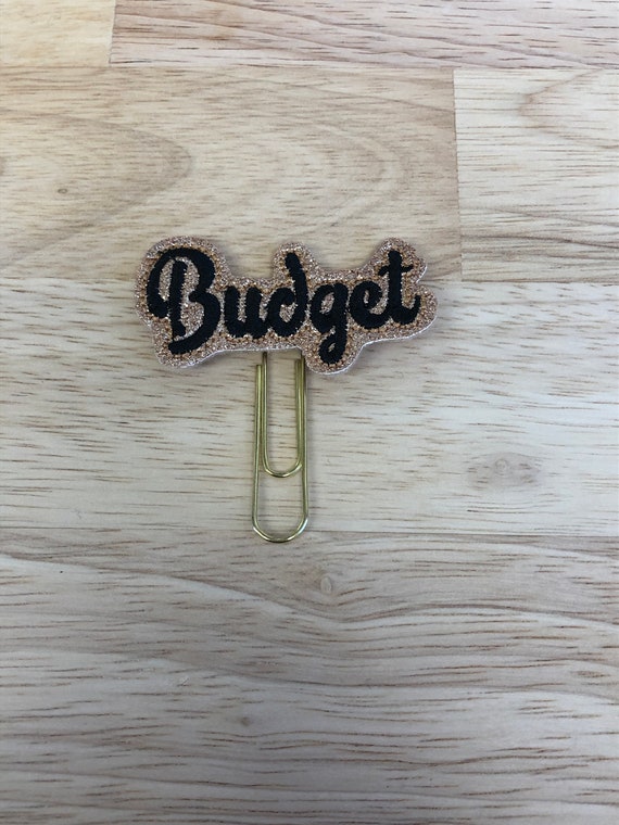 Gold Glitter "Budget" Planner Clip/Planner Clip/Bookmark. Name Planner Clip. Personal Planner Clip. Budget Planner Clip