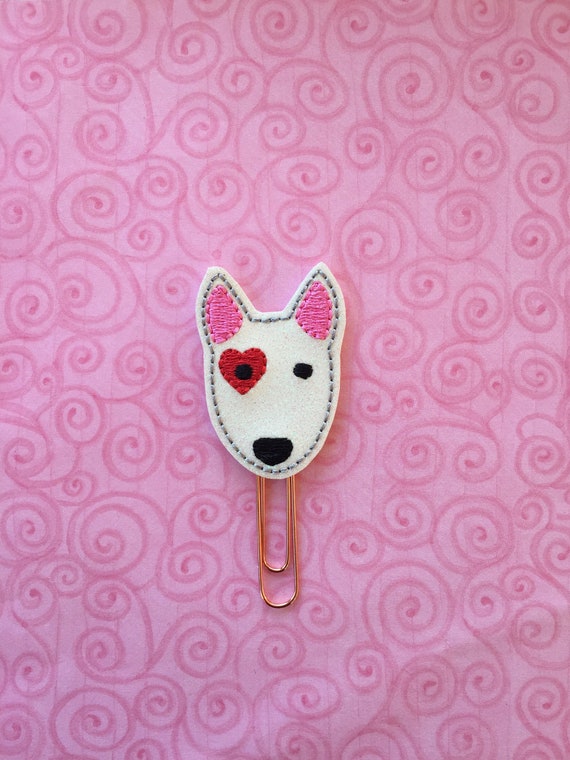 Glitter Valentine dog Paper Clip/Planner Clip. Dog planner clip. Valentine planner clip. Animal planner clip