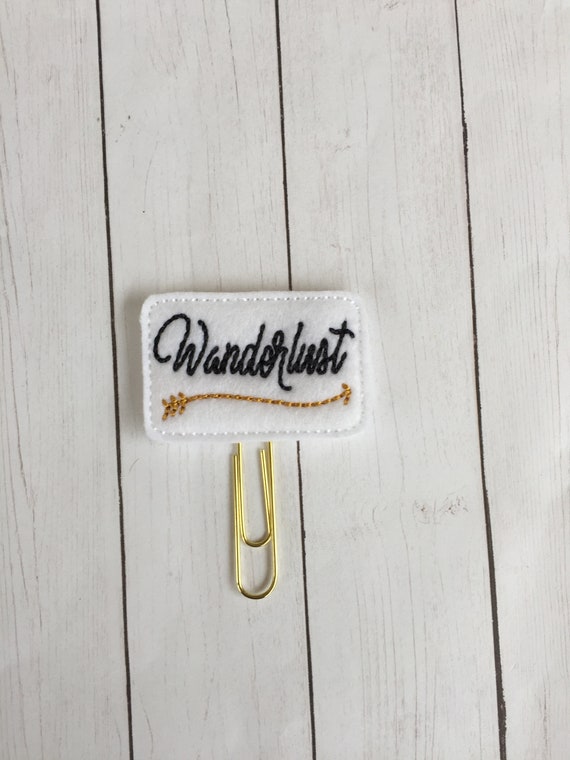 Wanderlust Planner Clip/Planner Clip/Bookmark. Adventure Planner Clip. Travel Planner Clip