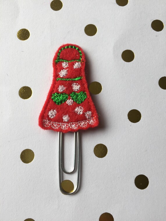 Apron planner Clip/Planner Clip/Bookmar. Christmas planner clip. holiday planner clip.